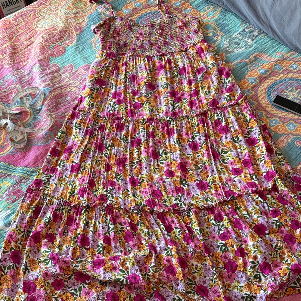 Draper James Floral womens Dress in Pink and Orange